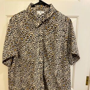 Bp button dress - leopard, never worn